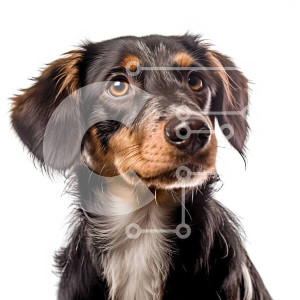 Intra Συλλεκτικό Ξύλινο Παζλ Plywood  4mm - Αξιολάτρευτη εικόνα ενός περίεργου σκύλου με δισκέτα Σε Ξύλινο Κουτί - Διαστάσεις: 10x10 cm – 25 κομμάτια