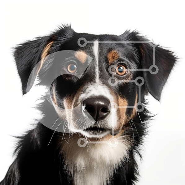 Intra Συλλεκτικό Ξύλινο Παζλ Plywood  4mm - Αξιολάτρευτη εικόνα ενός περίεργου σκύλου με καφέ κηλίδες Σε Ξύλινο Κουτί - Διαστάσεις: 10x10 cm – 25 κομμάτια