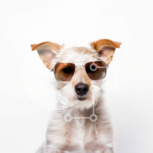 Intra Συλλεκτικό Ξύλινο Παζλ Plywood  4mm - Αξιολάτρευτη εικόνα ενός μικρού σκύλου που φοράει γυαλιά ηλίου Σε Ξύλινο Κουτί - Διαστάσεις: 10x10 cm – 25 κομμάτια