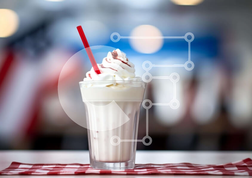 Σετ των 2 Intra Συλλεκτικό Ξύλινο Παζλ Plywood  4mm - Milkshake με αμερικανικό θέμα με σαντιγί και παγωτό Σε Ξύλινο Κουτί - Διαστάσεις: 10x10 cm – 25 κομμάτια