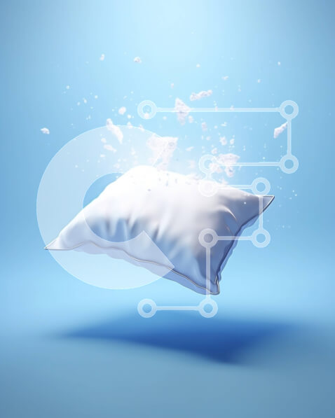 Intra Συλλεκτικό Ξύλινο Παζλ Plywood  4mm - Διασκεδαστική και δημιουργική εικόνα του μαξιλαριού που πετάει στον αέρα Σε Ξύλινο Κουτί - Διαστάσεις: 10x10 cm – 25 κομμάτια