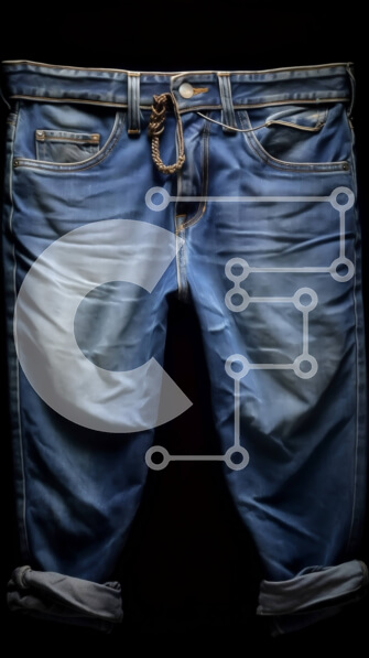 Intra Συλλεκτικό Ξύλινο Παζλ Plywood  4mm - Κλασικό μπλε τζιν με ίσια εφαρμογή στα πόδια Σε Ξύλινο Κουτί - Διαστάσεις Puzzle: 10x10 cm – 25 κομμάτια