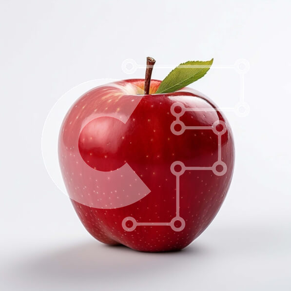 Σετ των 2 Intra Συλλεκτικό Ξύλινο Παζλ Plywood  4mm - Κόκκινο μήλο με πράσινο φύλλο Σε Ξύλινο Κουτί - Διαστάσεις: 10x10 cm – 25 κομμάτια