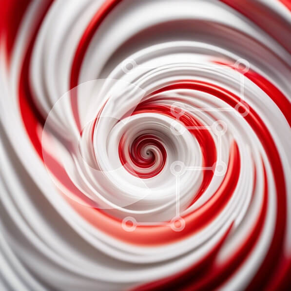 Σετ των 2 Intra Συλλεκτικό Ξύλινο Παζλ Plywood  4mm - Νόστιμη κόκκινη και λευκή καραμέλα στροβιλισμού Σε Ξύλινο Κουτί - Διαστάσεις: 10x10 cm – 25 κομμάτια