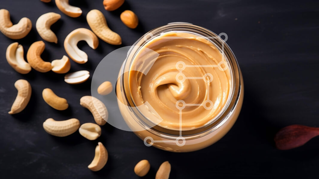 Σετ των 2 Intra Συλλεκτικό Ξύλινο Παζλ Plywood  4mm - Βάζο με φυστικοβούτυρο σε σκοτεινή επιφάνεια Σε Ξύλινο Κουτί - Διαστάσεις: 10x10 cm – 25 κομμάτια