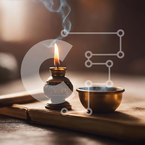 Intra Συλλεκτικό Ξύλινο Παζλ Plywood  4mm - Θυμίαμα στο βιβλίο με καπνό Σε Ξύλινο Κουτί - Διαστάσεις Puzzle: 10x10 cm – 25 κομμάτια