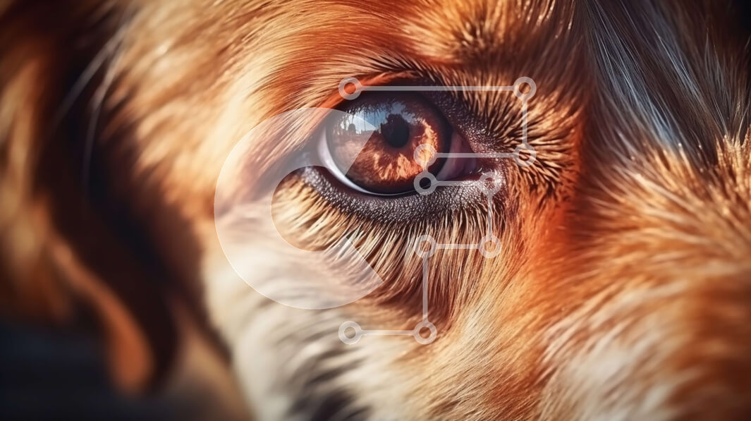 Σετ των 2 Intra Συλλεκτικό Ξύλινο Παζλ Plywood  4mm - Κοντινή όψη του προσώπου ενός καφέ σκύλου Σε Ξύλινο Κουτί - Διαστάσεις: 10x10 cm – 25 κομμάτια