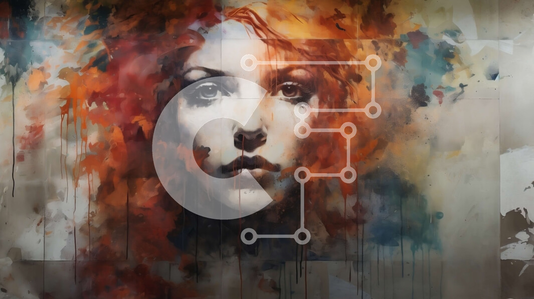 Intra Συλλεκτικό Ξύλινο Παζλ Plywood  4mm - Εκπληκτικό πορτρέτο μιας γυναίκας με σγουρά κόκκινα μαλλιά και πράσινα μάτια Σε Ξύλινο Κουτί - Διαστάσεις Puzzle: 10x10 cm – 25 κομμάτια