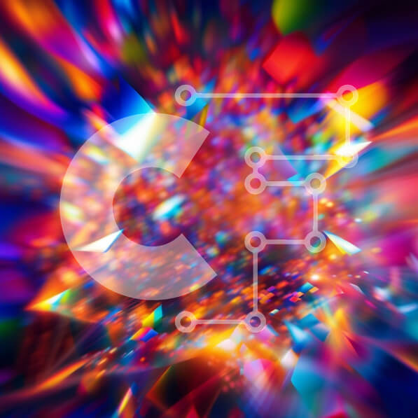 Intra Συλλεκτικό Ξύλινο Παζλ Plywood  4mm - Ζωντανό και ψυχεδελικό αφηρημένο έργο τέχνης Σε Ξύλινο Κουτί - Διαστάσεις Puzzle: 10x10 cm – 25 κομμάτια