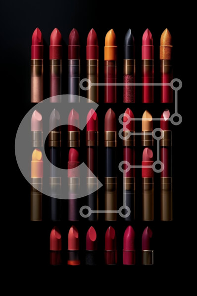 Intra Συλλεκτικό Ξύλινο Παζλ Plywood  4mm - Συλλογή αποχρώσεων κραγιόν σε μαύρο φόντο Σε Ξύλινο Κουτί - Διαστάσεις Puzzle: 10x10 cm – 25 κομμάτια