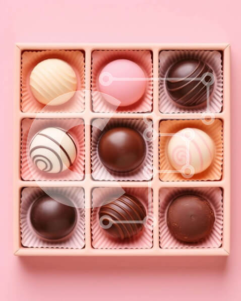 Intra Συλλεκτικό Ξύλινο Παζλ Plywood  4mm - Καλές σοκολάτες και καραμέλες για την ημέρα του Αγίου Βαλεντίνου Σε Ξύλινο Κουτί - Διαστάσεις: 10x10 cm – 25 κομμάτια