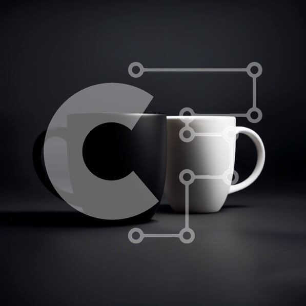 Intra Συλλεκτικό Ξύλινο Παζλ Plywood  4mm - Κομψές και μινιμαλιστικές ασπρόμαυρες κούπες σε κομψή επιφάνεια Σε Ξύλινο Κουτί - Διαστάσεις: 10x10 cm – 25 κομμάτια