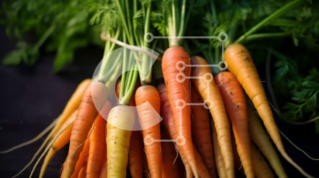 Σετ των 2 Intra Συλλεκτικό Ξύλινο Παζλ Plywood  4mm - Ομάδα φρέσκων καρότων που στοιβάζονται μαζί Σε Ξύλινο Κουτί - Διαστάσεις: 10x10 cm – 25 κομμάτια