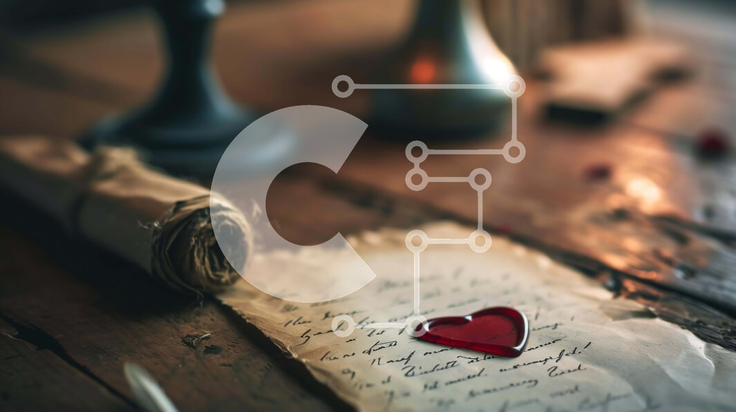 Intra Συλλεκτικό Ξύλινο Παζλ Plywood  4mm - Εκλεκτής ποιότητας γράμμα αγάπης με κόκκινη καρδιά Σε Ξύλινο Κουτί - Διαστάσεις Puzzle: 10x10 cm – 25 κομμάτια