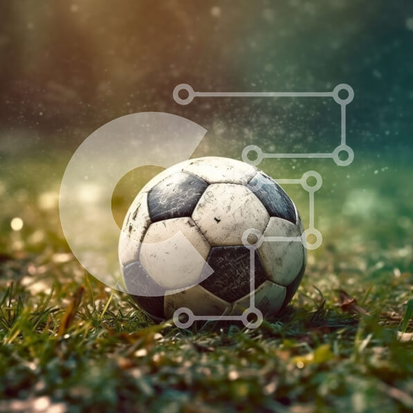 Intra Συλλεκτικό Ξύλινο Παζλ Plywood  4mm - Μπάλα ποδοσφαίρου σε χορτάρι με ηλιαχτίδα στο φόντο Σε Ξύλινο Κουτί - Διαστάσεις Puzzle: 10x10 cm – 25 κομμάτια