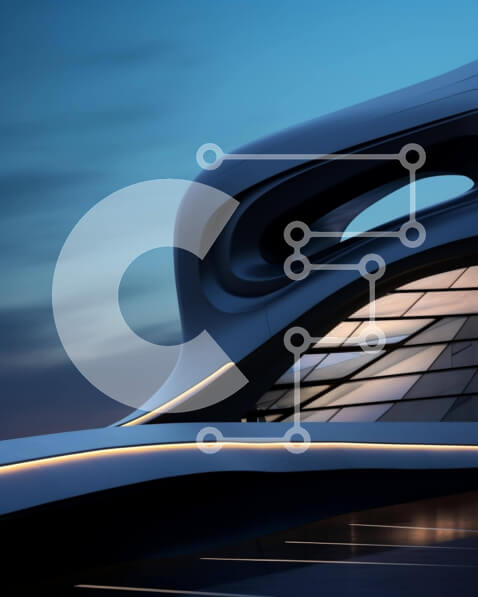 Intra Συλλεκτικό Ξύλινο Παζλ Plywood  4mm - Φουτουριστικό κτήριο από γυαλί και μέταλλο δίπλα σε υπερυψωμένη γραμμή τρένου Σε Ξύλινο Κουτί - Διαστάσεις Puzzle: 10x10 cm – 25 κομμάτια