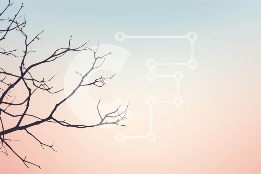 Intra Συλλεκτικό Ξύλινο Παζλ Plywood  4mm - Σκιαγραφημένο δέντρο ενάντια σε πορτοκαλί, ροζ και μπλε ουρανό με πουλιά Σε Ξύλινο Κουτί - Διαστάσεις: 10x10 cm – 25 κομμάτια