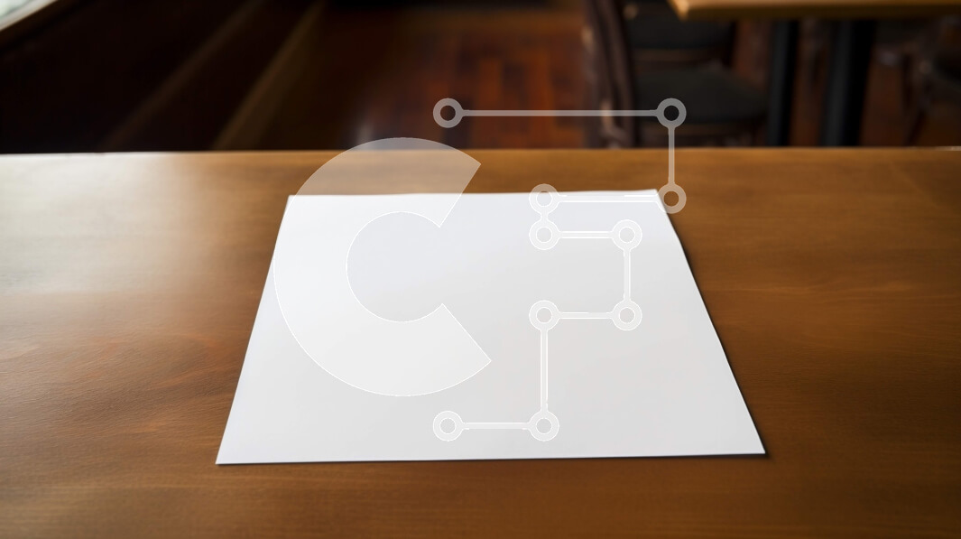 Intra Συλλεκτικό Ξύλινο Παζλ Plywood  4mm - Άδειο τραπέζι φαγητού σε εστιατόριο ή καφέ Σε Ξύλινο Κουτί - Διαστάσεις Puzzle: 10x10 cm – 25 κομμάτια