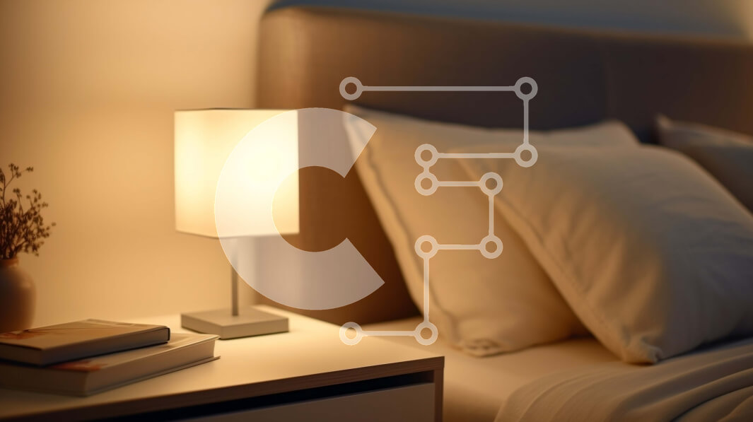 Intra Συλλεκτικό Ξύλινο Παζλ Plywood  4mm - Υπνοδωμάτιο με λευκό φωτιστικό και κομοδίνο Σε Ξύλινο Κουτί - Διαστάσεις Puzzle: 10x10 cm – 25 κομμάτια