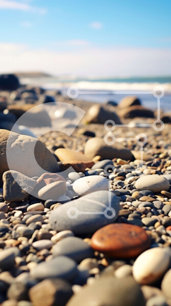 Σετ των 2 Intra Συλλεκτικό Ξύλινο Παζλ Plywood  4mm - Εκπληκτική εικόνα μιας βραχώδης παραλίας με βότσαλα και κύματα Σε Ξύλινο Κουτί - Διαστάσεις: 10x10 cm – 25 κομμάτια