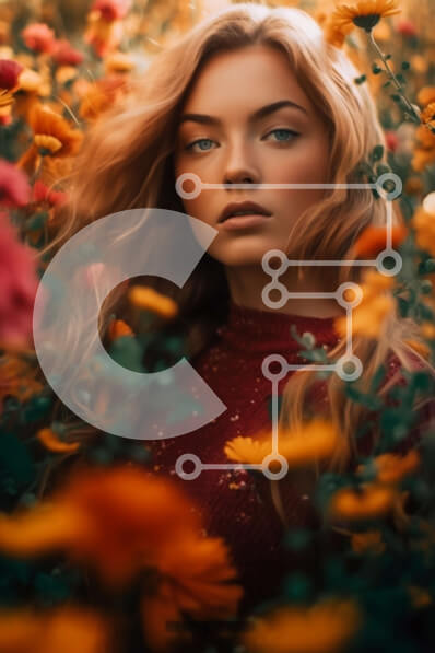 Σετ των 2 Intra Συλλεκτικό Ξύλινο Παζλ Plywood  4mm - Πανέμορφο ηλιοβασίλεμα φωτογραφίας μιας γυναίκας σε ένα πολύχρωμο χωράφι αγριολούλουδων Σε Ξύλινο Κουτί - Διαστάσεις: 10x10 cm – 25 κομμάτια