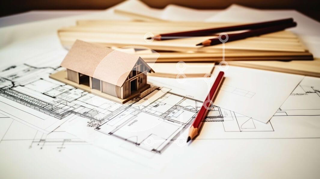 Intra Συλλεκτικό Ξύλινο Παζλ Plywood  4mm - Μικρό σπίτι σε χαρτί με μολύβια και χάρακα Σε Ξύλινο Κουτί - Διαστάσεις: 10x10 cm – 25 κομμάτια