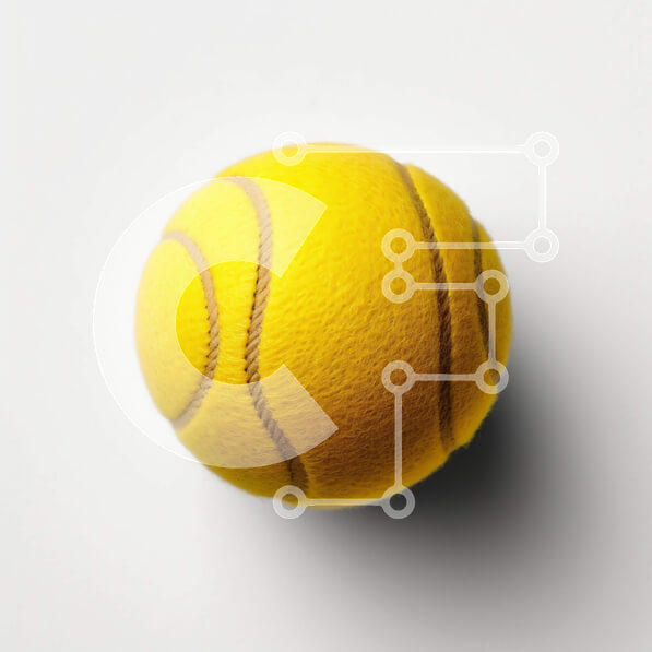 Intra Συλλεκτικό Ξύλινο Παζλ Plywood  4mm - Κίτρινη μπάλα του τένις σε άσπρο φόντο - φωτογραφία αρχείου Σε Ξύλινο Κουτί - Διαστάσεις Puzzle: 10x10 cm – 25 κομμάτια