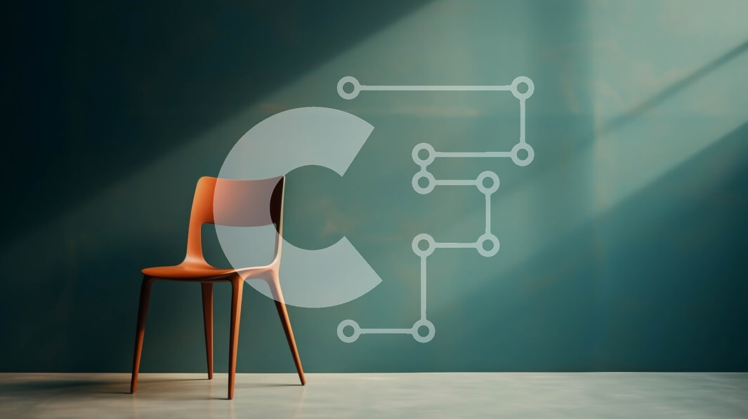 Intra Συλλεκτικό Ξύλινο Παζλ Plywood  4mm - Κενό δωμάτιο με μπλε τοίχο και πορτοκαλί καρέκλα Σε Ξύλινο Κουτί - Διαστάσεις Puzzle: 10x10 cm – 25 κομμάτια