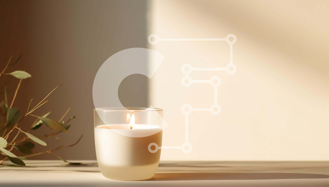 Intra Συλλεκτικό Ξύλινο Παζλ Plywood  4mm - Αναμμένο κερί με φυτό ευκάλυπτου Σε Ξύλινο Κουτί - Διαστάσεις Puzzle: 10x10 cm – 25 κομμάτια