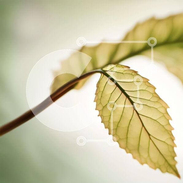 Intra Συλλεκτικό Ξύλινο Παζλ Plywood  4mm - Όμορφη κινηματογράφηση σε πρώτο πλάνο ενός φύλλου σε ένα κλαδί Σε Ξύλινο Κουτί - Διαστάσεις: 10x10 cm – 25 κομμάτια