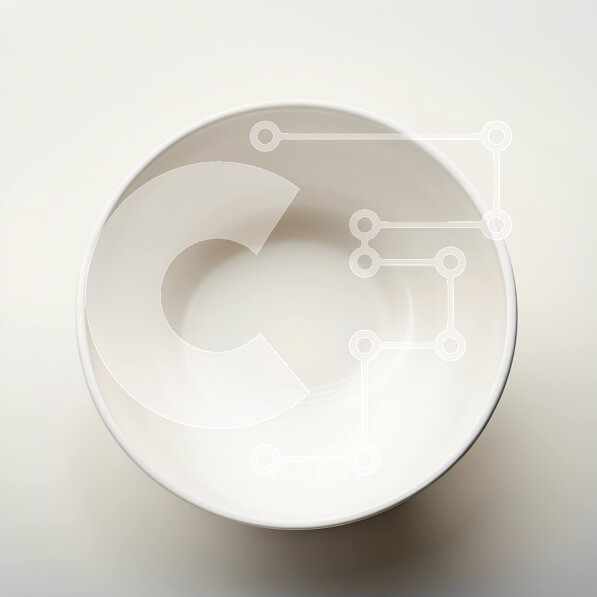 Intra Συλλεκτικό Ξύλινο Παζλ Plywood  4mm - Μινιμαλιστικό λευκό κεραμικό μπολ σε μια καθαρή λευκή επιφάνεια Σε Ξύλινο Κουτί - Διαστάσεις Puzzle: 10x10 cm – 25 κομμάτια