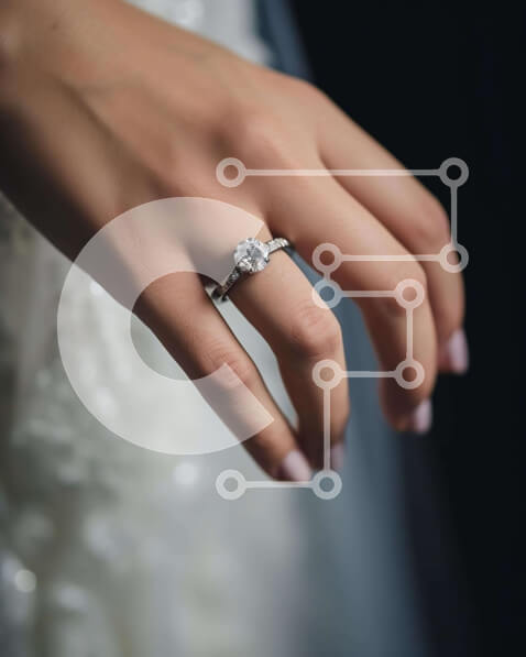 Intra Συλλεκτικό Ξύλινο Παζλ Plywood  4mm - Κομψή επίδειξη δαχτυλιδιού αρραβώνων και νυφικού Σε Ξύλινο Κουτί - Διαστάσεις Puzzle: 10x10 cm – 25 κομμάτια