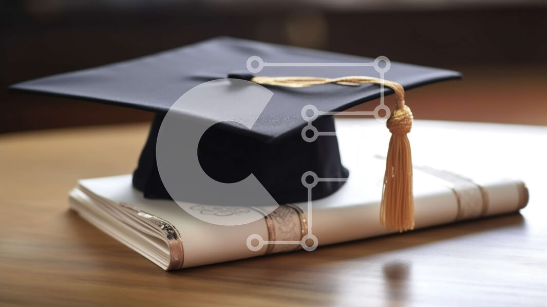 Intra Συλλεκτικό Ξύλινο Παζλ Plywood  4mm - Καπάκι αποφοίτησης σε βιβλία σε ξύλινο τραπέζι Σε Ξύλινο Κουτί - Διαστάσεις Puzzle: 10x10 cm – 25 κομμάτια