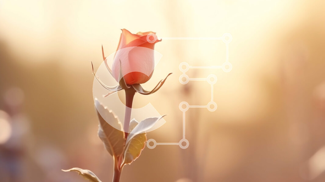 Intra Συλλεκτικό Ξύλινο Παζλ Plywood  4mm - Κόκκινο τριαντάφυλλο σε ένα ανοιχτό χωράφι Σε Ξύλινο Κουτί - Διαστάσεις: 10x10 cm – 25 κομμάτια