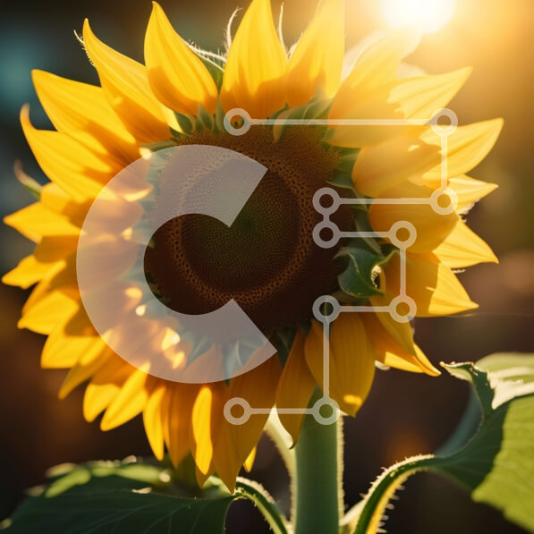 Intra Συλλεκτικό Ξύλινο Παζλ Plywood  4mm - Όμορφη κινηματογράφηση σε πρώτο πλάνο ενός ηλίανθου με φωτεινά κίτρινα πέταλα Σε Ξύλινο Κουτί - Διαστάσεις: 10x10 cm – 25 κομμάτια