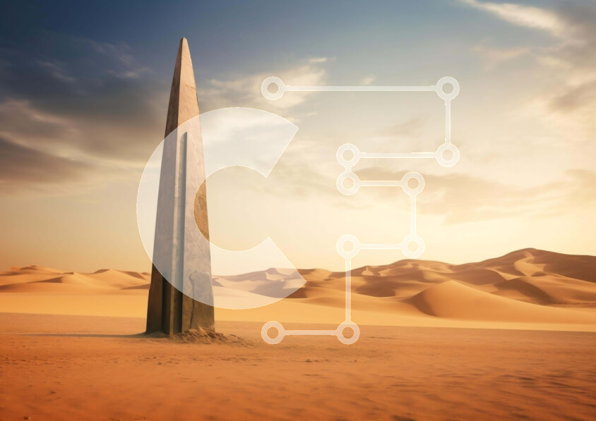 Intra Συλλεκτικό Ξύλινο Παζλ Plywood  4mm - Μυστηριώδες κυλινδρικό αντικείμενο στην έρημο Σε Ξύλινο Κουτί - Διαστάσεις: 10x10 cm – 25 κομμάτια