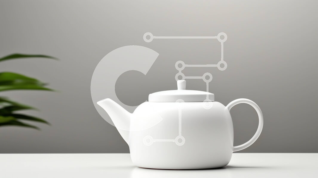 Intra Συλλεκτικό Ξύλινο Παζλ Plywood  4mm - Λευκή τσαγιέρα στο τραπέζι με φυτό σε γλάστρα Σε Ξύλινο Κουτί - Διαστάσεις Puzzle: 10x10 cm – 25 κομμάτια