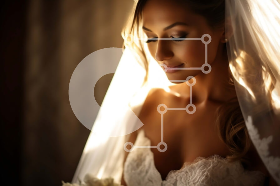 Intra Συλλεκτικό Ξύλινο Παζλ Plywood  4mm - Εκπληκτική φωτιζόμενη φωτογραφία μιας νύφης με λευκό νυφικό Σε Ξύλινο Κουτί - Διαστάσεις Puzzle: 10x10 cm – 25 κομμάτια