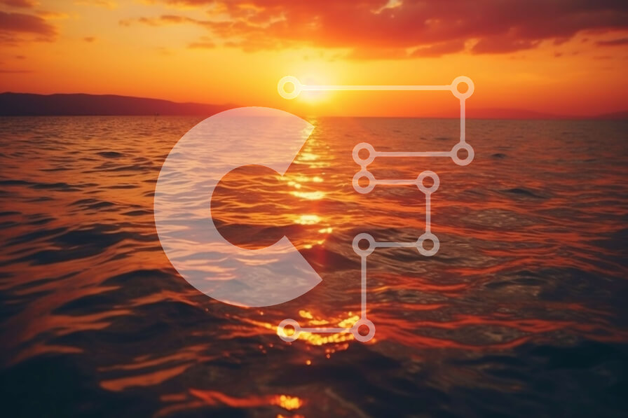 Intra Συλλεκτικό Ξύλινο Παζλ Plywood  4mm - Εκπληκτικό ηλιοβασίλεμα πάνω από τον ωκεανό με θέα στο βουνό Σε Ξύλινο Κουτί - Διαστάσεις: 10x10 cm – 25 κομμάτια