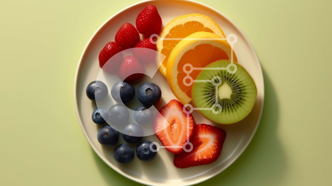 Σετ των 2 Intra Συλλεκτικό Ξύλινο Παζλ Plywood  4mm - Υγιές και πολύχρωμο πιάτο φρούτων σε φέτες Σε Ξύλινο Κουτί - Διαστάσεις: 10x10 cm – 25 κομμάτια