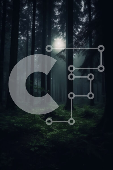 Σετ των 2 Intra Συλλεκτικό Ξύλινο Παζλ Plywood  4mm - Απόκοσμη φωτογραφία ενός δάσους τη νύχτα Σε Ξύλινο Κουτί - Διαστάσεις: 10x10 cm – 25 κομμάτια