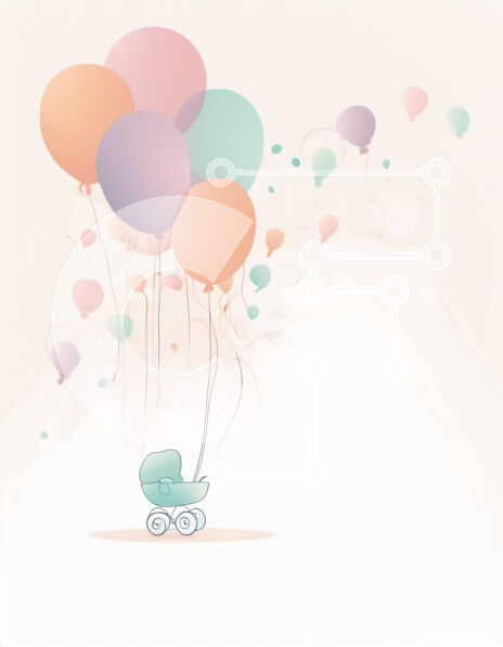 Intra Συλλεκτικό Ξύλινο Παζλ Plywood  4mm - Πολύχρωμα μπαλόνια που επιπλέουν πάνω από το καροτσάκι μωρού Σε Ξύλινο Κουτί - Διαστάσεις Puzzle: 10x10 cm – 25 κομμάτια