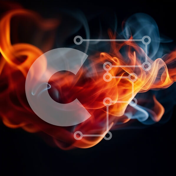 Intra Συλλεκτικό Ξύλινο Παζλ Plywood  4mm - Έντονη εικόνα μιας αναμμένης φωτιάς με λαμπερές πορτοκαλί και κόκκινες φλόγες Σε Ξύλινο Κουτί - Διαστάσεις: 10x10 cm – 25 κομμάτια