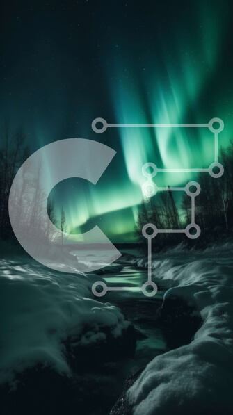 Σετ των 2 Intra Συλλεκτικό Ξύλινο Παζλ Plywood  4mm - Όμορφη εικόνα της Σέλας Borealis στον νυχτερινό ουρανό Σε Ξύλινο Κουτί - Διαστάσεις: 10x10 cm – 25 κομμάτια