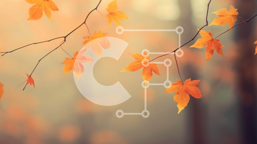 Intra Συλλεκτικό Ξύλινο Παζλ Plywood  4mm - Ζωντανά φθινοπωρινά φύλλα σε κλαδί δέντρου στο δάσος Σε Ξύλινο Κουτί - Διαστάσεις: 10x10 cm – 25 κομμάτια