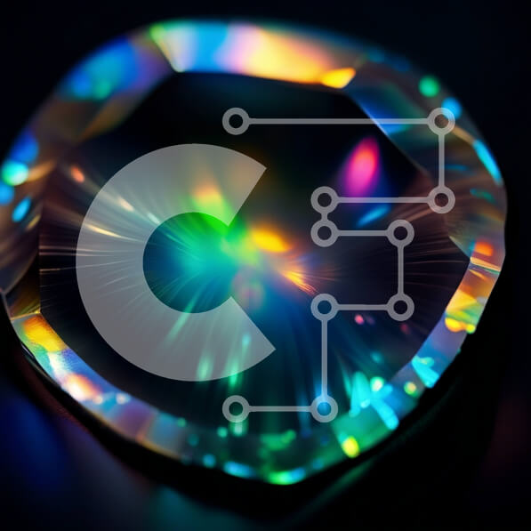 Intra Συλλεκτικό Ξύλινο Παζλ Plywood  4mm - Λαμπερός πολύτιμος λίθος με χρώματα ουράνιου τόξου σε σκούρο φόντο Σε Ξύλινο Κουτί - Διαστάσεις Puzzle: 10x10 cm – 25 κομμάτια