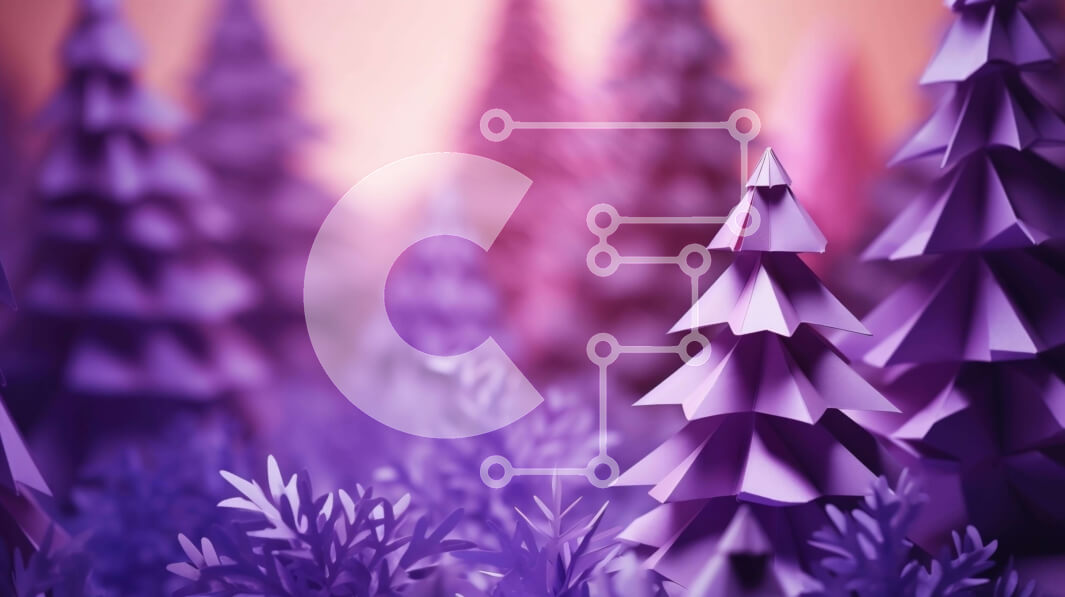 Intra Συλλεκτικό Ξύλινο Παζλ Plywood  4mm - Μωβ δέντρα Origami στο δάσος Σε Ξύλινο Κουτί - Διαστάσεις: 10x10 cm – 25 κομμάτια