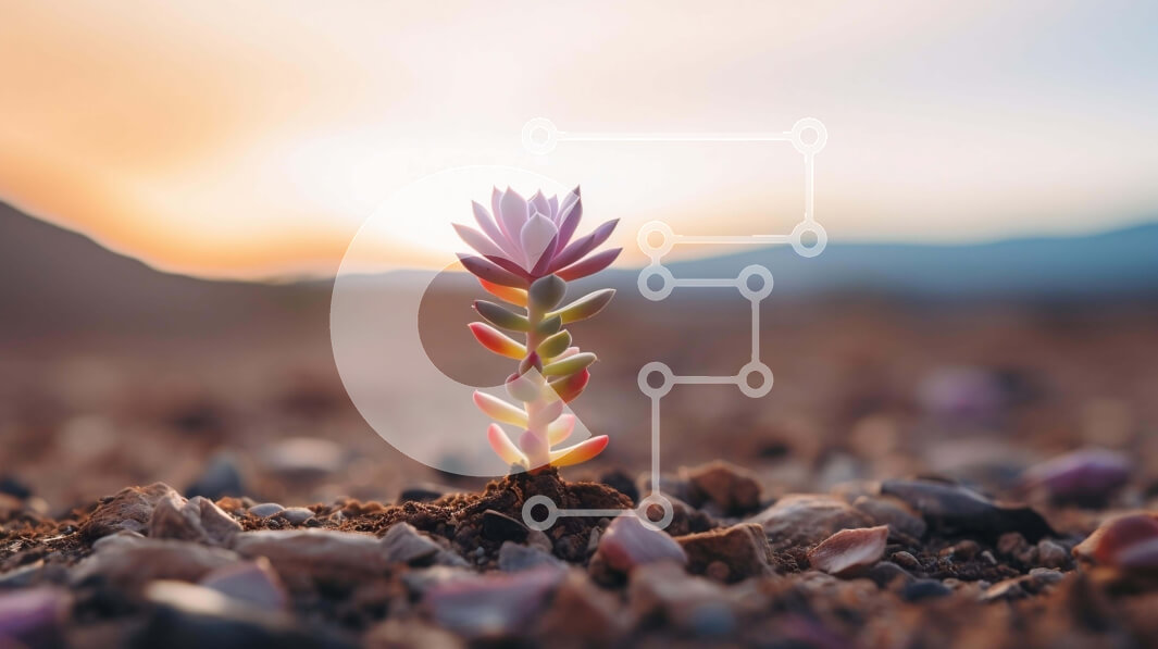 Intra Συλλεκτικό Ξύλινο Παζλ Plywood  4mm - Μικρό ροζ λουλούδι που αναπτύσσεται έξω από το έδαφος Σε Ξύλινο Κουτί - Διαστάσεις: 10x10 cm – 25 κομμάτια