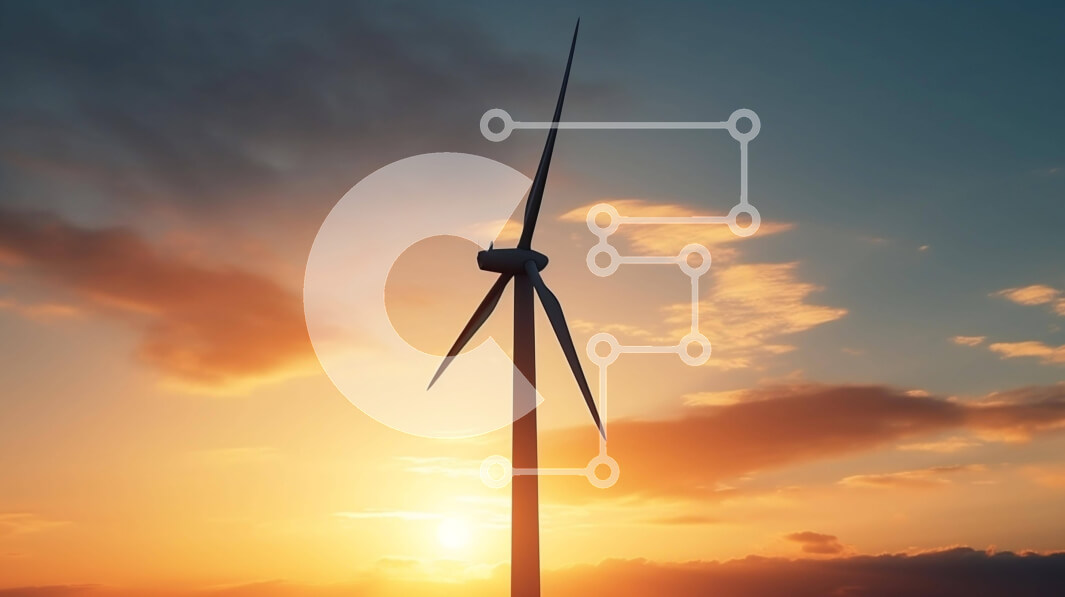 Intra Συλλεκτικό Ξύλινο Παζλ Plywood  4mm - Ανεμογεννήτρια στο ηλιοβασίλεμα με Ανανεώσιμες Πηγές Ενέργειας Σε Ξύλινο Κουτί - Διαστάσεις: 10x10 cm – 25 κομμάτια