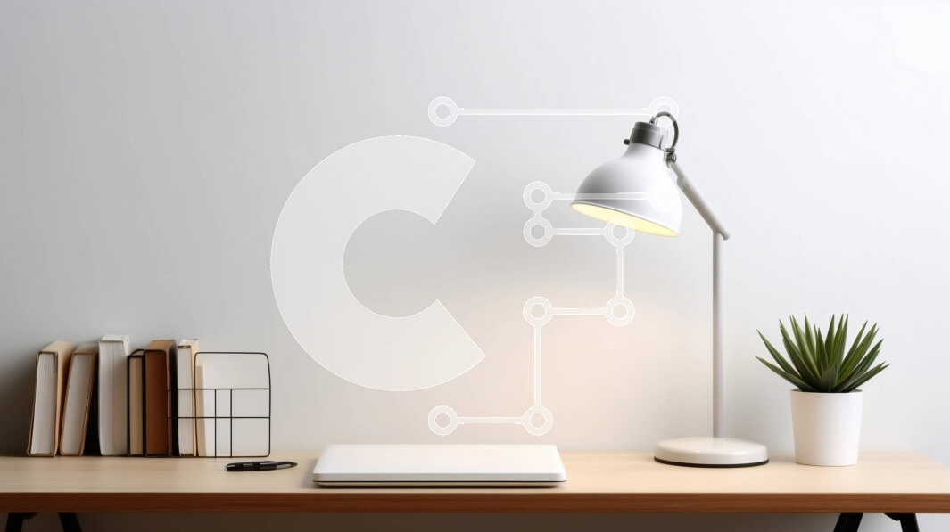 Intra Συλλεκτικό Ξύλινο Παζλ Plywood  4mm - Γραφείο με φορητό υπολογιστή, φυτό σε γλάστρα και λάμπα Σε Ξύλινο Κουτί - Διαστάσεις Puzzle: 10x10 cm – 25 κομμάτια